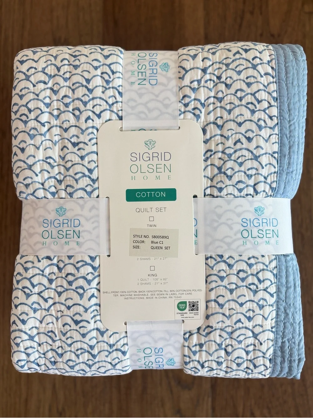 🎉LAST CHANCE🎉 BEACH TO BISTRO BY SIGRID OLSEN Cotton Block Print Quilt Set